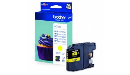 Brother LC 123 (LC123Y), Geltona, 600psl.