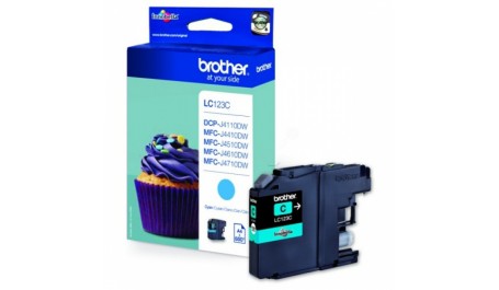 Brother LC 123 (LC123C), Žydra , 600psl.