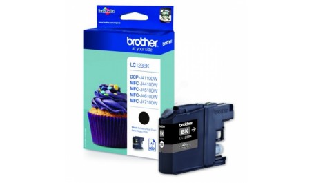 Brother LC 123 (LC123BK), Juoda, 600psl.