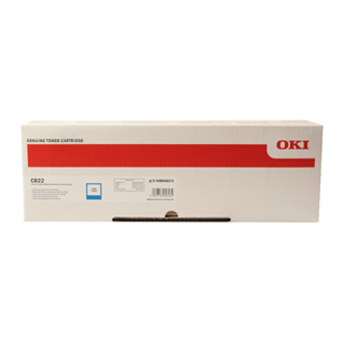 Oki Toner C 822 Cyan 7,3k (44844615)