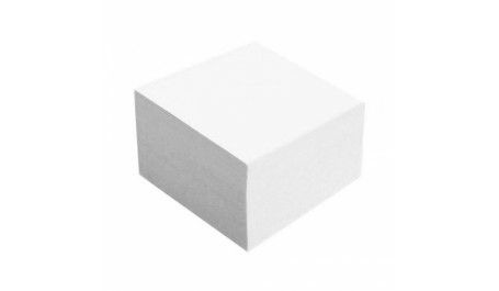 Lapeliai užrašams balti, klijuoti 8x8x5 (8x8x6.5)