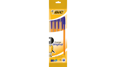 BIC Tušinukas Orange fine 0.8 mm, mėlynas, pakuotėje 4 vnt 601217