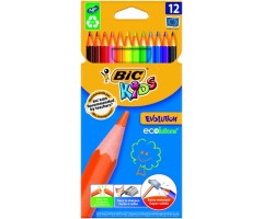 BIC Spalvoti pieštukai KIDS EVOLUTION 12 spalvų rinkinys 8290291