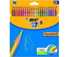 BIC Spalvoti pieštukai TROPICOLORS 2 24 spalvų rinkinys 327022002251