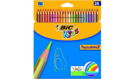 BIC Spalvoti pieštukai TROPICOLORS 2 24 spalvų rinkinys 327022002251