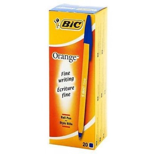 BIC Tušinukas ORANGE FINE 0.8 mm, mėlyni, pakuotėje 20 vnt 101113
