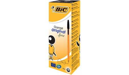 BIC Tušinukas ORANGE FINE 0.8 mm, juodi, pakuotėje 20 vnt 101144