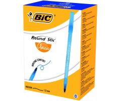 BIC Tušinukas ROUND STIC 1.0 mm, mėlynas, pakuotėje 60 vnt 256378
