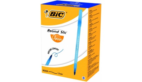 BIC Tušinukas ROUND STIC 1.0 mm, mėlynas, pakuotėje 60 vnt 256378