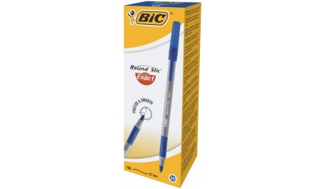 BIC Tušinukas ROUND STIC EXACT 0.8 mm, mėlynas, pakuotėje 20 vnt 340879