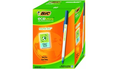 BIC Tušinukas ECO ROUND STIC 1.0 mm, mėlynas, pakuotėje 60 vnt 256651