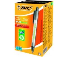BIC Tušinukas ECO CLICSTIC 1.0 mm, juodas, pakuotėje 50 vnt 175884