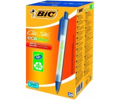 BIC Tušinukas ECO CLICSTIC 1.0 mm, mėlynas, pakuotėje 50 vnt 175907