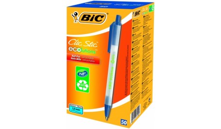 BIC Tušinukas ECO CLICSTIC 1.0 mm, mėlynas, pakuotėje 50 vnt 175907
