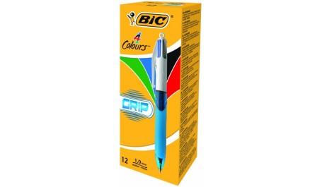 BIC Tušinukas GRIP 4 spalvų, pakuotėje 12vnt 214743