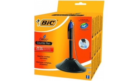 BIC Tušinukas su 4 šerdelėmis COUNTER PEN DESK 1.0 mm, mėlynas 340596