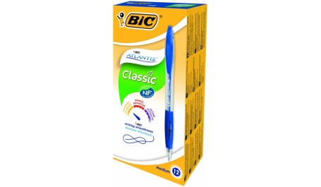 BIC Tušinukas ATLANTIS CLASSIC 1.0 mm, mėlynas, pakuotėje 12 vnt 136700