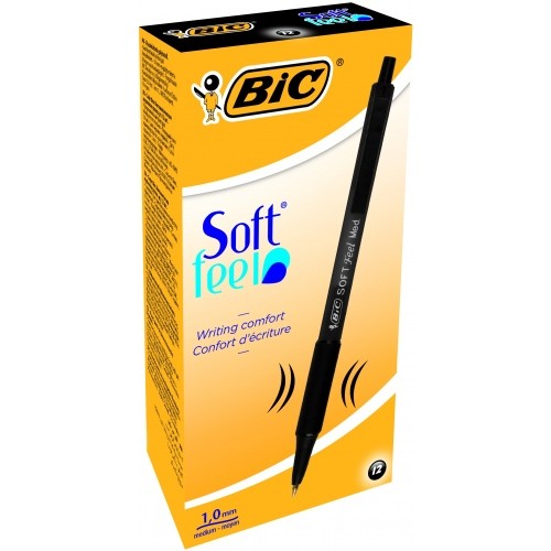 BIC Tušinukas SOFTFEEL CLIC 0.32 mm, juodas, 12 vnt 914360