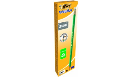 BIC Pieštukai su trintuku EVOLUTION ORIGINAL, pakuotėje 12 vnt 083924