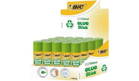 BIC Pieštukiniai klijai GLUSTIC 21 g, pakuotėje 20 vnt 8923452