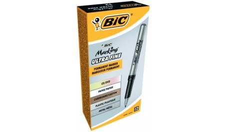 Permanentinis žymeklis  BIC CD/DVD juodas, pakuotėje 12 vnt 315310