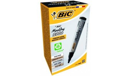 BIC Permanentinis žymeklis ECO 2000 2-5 mm, juodas, pakuotėje 12 vnt 000095