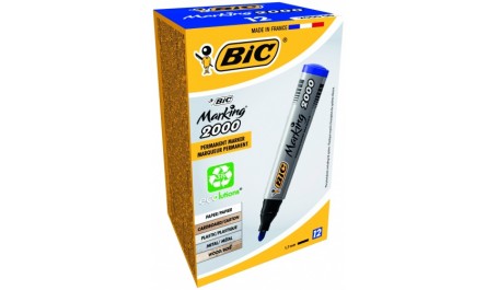 BIC Permanentinis žymeklis ECO 2000 2-5 mm, mėlynas, pakuotėje 12 vnt 000064