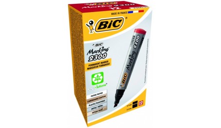 BIC Permanentinis žymeklis ECO 2300 4-5 mm, raudonas, pakuotėje 12 vnt 300034