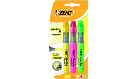 BIC Teksto žymekliai HIGHLIGHTER XL 3 spalvų rinkinys 247215