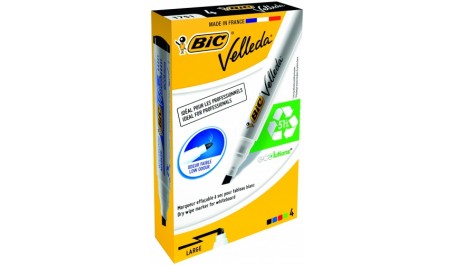 BIC Baltos lentos žymeklių rinkinys VELLEDA 1751 4-6 mm, 4 spalvų rinkinys 017545