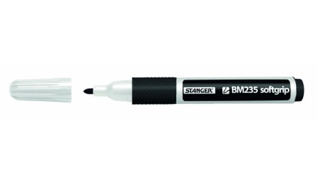 STANGER Baltos lentos žymeklis BM235, 1-3 mm, juodas, pakuotėje 10 vnt 714000