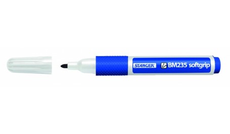 STANGER Baltos lentos žymeklis BM235, 1-3 mm, mėlynas, pakuotėje 10 vnt 714001