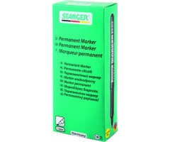 STANGER Permanentinis žymeklis skaidrėms 0.6 mm, juodas, pakuotėje 10 vnt 710010