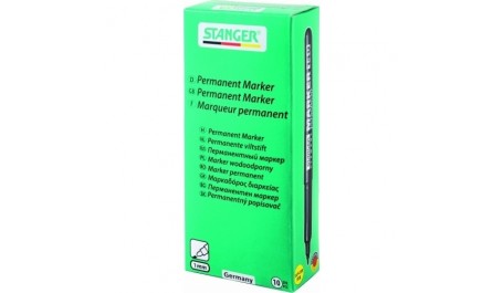 STANGER Permanentinis žymeklis skaidrėms 0.6 mm, mėlynas, pakuotėje 10 vnt 710011