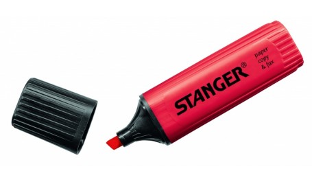 STANGER Teksto žymeklis 1-5 mm, raudonas, pakuotėje 10 vnt 180003000