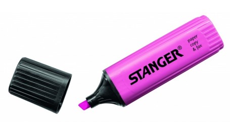 STANGER Teksto žymeklis 1-5 mm, violetinis, pakuotėje 10 vnt 180004000