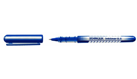 STANGER Rašiklis Solid Inkliner 0.5 mm, mėlynas, pakuotėje 10 vnt 7420002