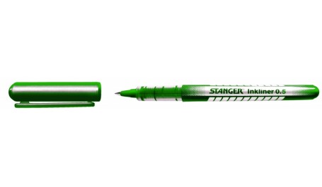 STANGER Rašiklis Solid Inkliner 0.5 mm, žalias, pakuotėje 10 vnt 7420004