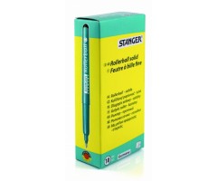 STANGER Rašiklis Solid 0.7 mm, juodas, pakuotėje 10 vnt 740010