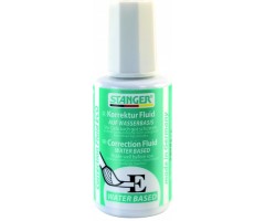 STANGER Korektūros skystis su kempinėle baltas Eco 18 ml, pakuotėje 10vnt 18000100025