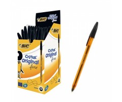 BIC Tušinukas CRISTAL FINE 0.3 mm, juodas, pakuotėje 50 vnt 134485