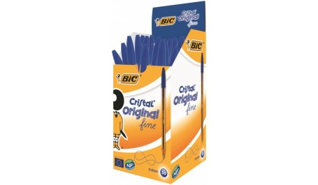 BIC Tušinukas CRISTAL FINE 0.3 mm, mėlynas, pakuotėje 50 vnt 134478