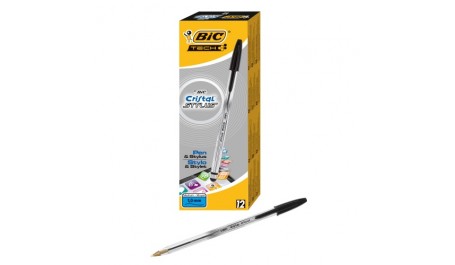 BIC Tušinukas CRISTAL STYLUS 1.0 mm, juodas, pakuotėje 12 vnt 307490