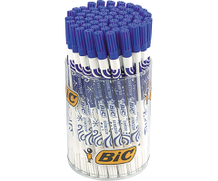 BIC Rašiklis su trynikliu INK EATER TUBO mėlynas, pakuotėje 60 vnt 784311