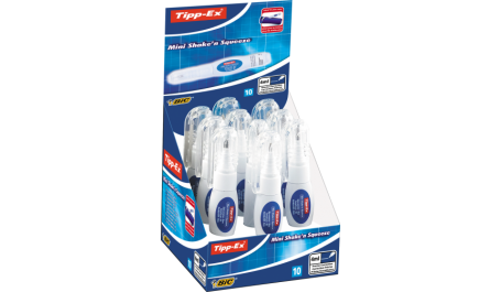 BIC Korekcinis pieštukas Mini SHAKE N SQUEEZE 4 ml, pakuotėje 10 vnt 733401
