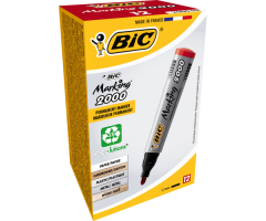 BIC Permanentinis žymeklis ECO 2000 2-5 mm, raudonas, pakuotėje 12 vnt 000033