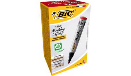 BIC Permanentinis žymeklis ECO 2000 2-5 mm, raudonas, pakuotėje 12 vnt 000033