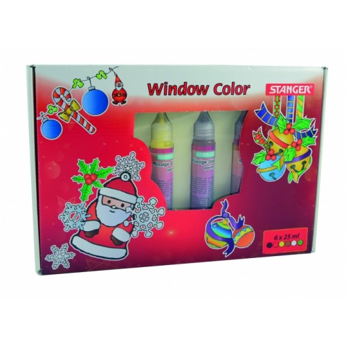 STANGER Klijai stiklo dekoracijoms Merry Christmas 6 x 25 ml 270039