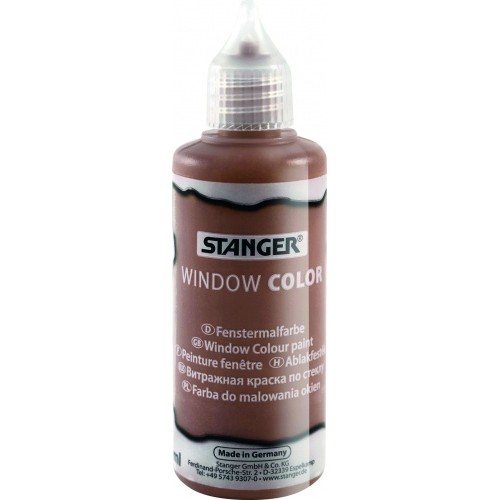 STANGER Klijai stiklo dekoracijoms Window color 80 ml, tamsiai rudi 300034