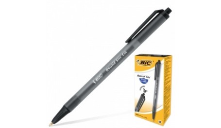 BIC Tušinukas ROUND STIC CLIC 1.0 mm, juodas, pakuotėje 20 vnt